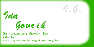 ida govrik business card